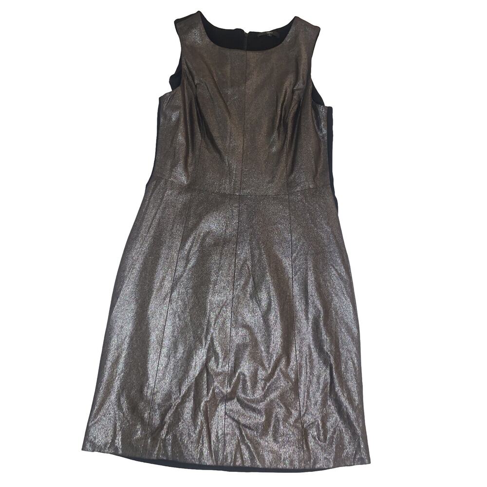 TART SILVER METALLIC SLEEVELESS PARTY DRESS WOMENS COCKTAIL SIZE Small